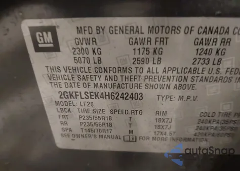 2017 GMC Terrain Sle-1 from USA, damaged, VIN 2GKFLSEK4H6242403